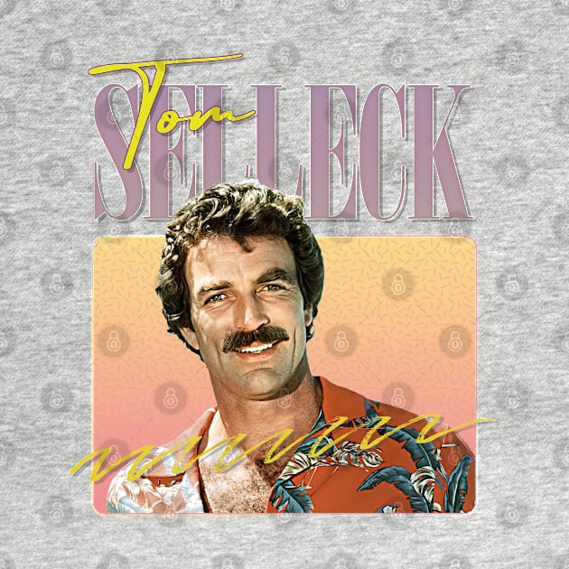 Tom Selleck - 80s Aesthetic Design by DankFutura